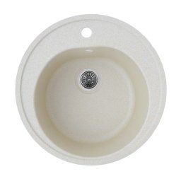 Chiuveta bucatarie din granit Elefant Premium Luna 510 mm, culoare nisip