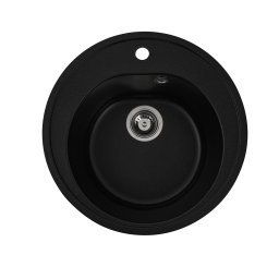Chiuveta bucatarie din granit Elefant Premium Luna 510, negru metalic