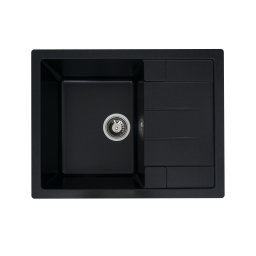 Chiuveta bucatarie granit compozit Elefant Premium Intenso, negru metalic 465x340 mm