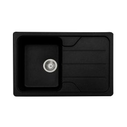 Chiuveta bucatarie granit compozit negru metalic Elefant Premium Verona 775x495