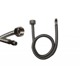 Furtun de dus flexibil 60 cm cu racord F1/2–M10, otel inoxidabil
