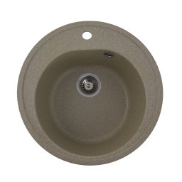 Chiuveta bucatarie din granit Elefant Premium Luna 510, Safari bej