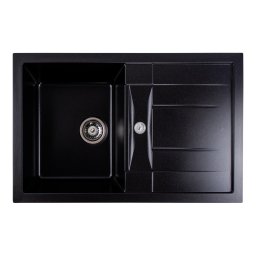 Chiuveta de bucatarie din granit Elefant Premium Troya 7850, negru metalic