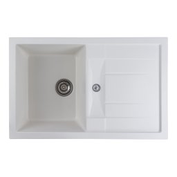 Chiuveta bucatarie din granit Elefant Premium Troya 7850, alb, 776x496 mm