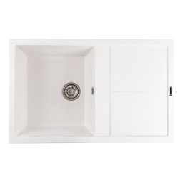 Chiuveta de bucatarie din granit Elefant Premium Selena alb, 785x495 mm