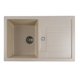Chiuveta bucatarie din granit Elefant Premium Troya 7850, nisip bej, 776x496 mm