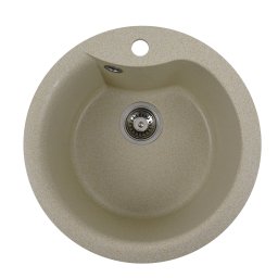 Chiuveta de bucatarie din granit Elefant Premium Turas 480, nisip bej, 482 mm