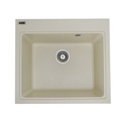 Chiuveta bucatarie din compozit granit Elefant Premium Vesta 5852, nisip bej 580x518 mm
