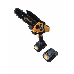 Mini fierastrau cu lant Rotor RCC600 21V, brushless, 15 cm, cu 2 acumulatori