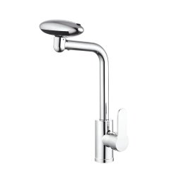 Baterie lavoar Korman EC02, crom lucios, pipa rotativa si cartus ceramic