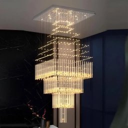 Candelabru LED din cristal FLORENTIA auriu 80W, pentru scara, 50 cm