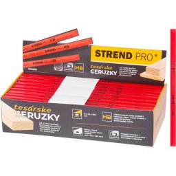 Creion de tamplarie Strend Pro HB, 250 mm, forma hexagonala, mina neagra (72 buc)