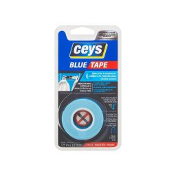Banda dublu adeziva Ceys Blue Tape, extra puternica, 1,5 m x 19 mm