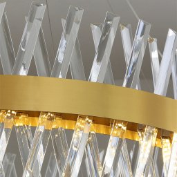 Candelabru LED CASERTA 41W dimabil cu telecomanda, auriu, Ø40 cm