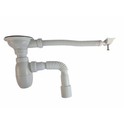 Sifon chiuveta 1 1/2 cu preaplin patrat, grila inox 115 mm B425