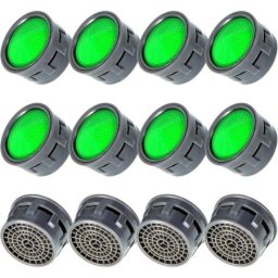 Aerator pentru baterie verde, din plastic, set 24 bucati, FLEKO
