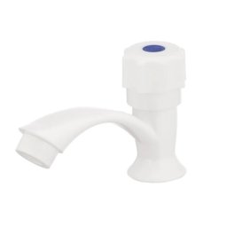 Robinet apa PLAMIX Mono-001 alb din plastic dur, rezistent la 90°C