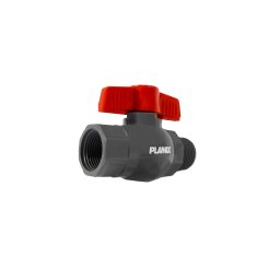 Robinet apa PVC PLAMIX PVM 1 inch, filet interior-exterior, gri/rosu