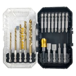 Set burghie si biti PROCRAFT DBS-18, 18 piese, pentru metal, cu chei tubulare