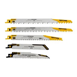 Set 5 panze pentru fierastrau sabie lemn si metal Rotor RSS2
