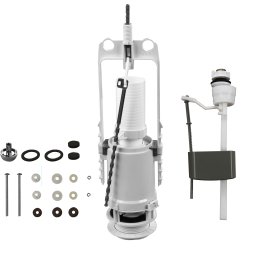 Mecanism rezervor WC cu buton inox, compatibil standard, Elefant EDD137
