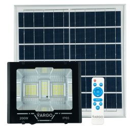 Proiector solar LED VARGO 200W, 6500K, IP65, cu telecomanda
