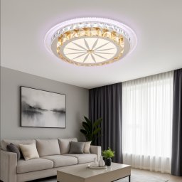 Lustra LED DAVIDE 62W RGB dimabila, cu telecomanda, alb