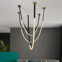 Candelabru LED modern ARIA Largo 31W, lumina calda 3000K, negru elegant