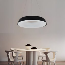 Lustra LED suspendata CHIARA 73W, dimabila, cu telecomanda, negru