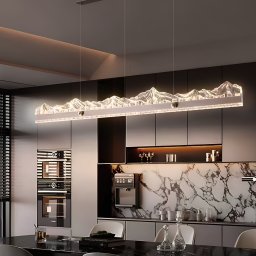 Lustra LED suspendata MARISTELLA 90W cu telecomanda, dimabila, aurie