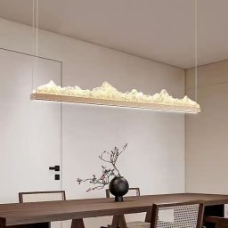 Lustra LED suspendata Nivalis 27W, 120 cm, dimabila cu telecomanda, auriu