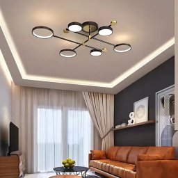 Lustra LED MARIA 31W cu telecomanda, 6 elemente, dimabila, negru