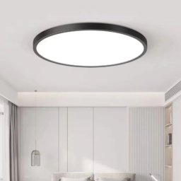 Plafoniera LED SOLIS 47 cm, 70W, lumina rece 6000K, negru