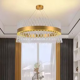 Candelabru din cristal ALHAMBRA Nobile LED 52W, 40 cm, dimabil, auriu