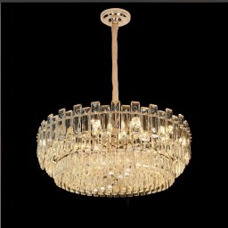 Candelabru din cristal Fontainebleau Supremo, auriu, 15xE14, Ø75 cm