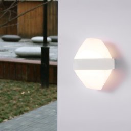 Aplica LED exterior ICEBERG 10W, metal, IP65, alb, lumina calda 800 lm