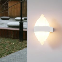 Aplica LED pentru exterior ICEBERG 10W, metal alb, IP65, lumina calda