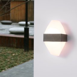 Aplica LED exterior ICEBERG 10W, metal, IP65, negru – lumina calda