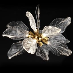 Candelabru LED din rasina CM6083/D800, bronz, 45W, diametru 50 cm