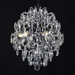 Candelabru din cristal CC9259/5CH, 5xE14, Ø40 cm, crom lucios elegant