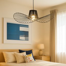 Lustra suspendata ELIAS 60 cm, neagra, metal, 1x E27, înaltime reglabila