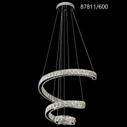 Candelabru LED din cristal argintiu 60 cm, dimabil, 3 nuante (CC87811/600CH)