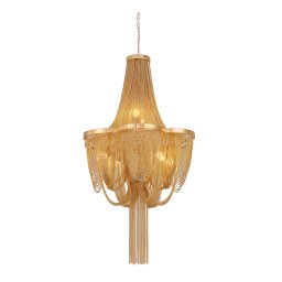 Candelabru auriu 8xE14 MD9010/680GD, diametru 68 cm, din fier si aluminiu