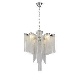 Candelabru B8000/4CH argintiu, 4xE14, diametru 43 cm, înaltime 68 cm