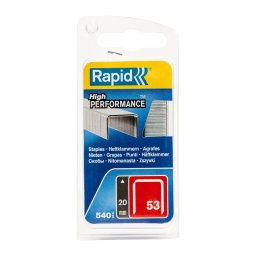 Capse Rapid 53, 20 mm, pentru capsator, set 540 bucati galvanizate