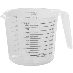 Cana gradata MagicHome 1000 ml din plastic, cu cioc pentru turnare
