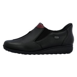 Pantofi dama, Rieker, 47253-00-Negru, casual, piele naturala, impermeabil, cu talpa joasa, negru (Marime: 36)