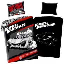 Lenjerie de pat cu model Fast and Furious, fluorescent - 2 piese, 140 x 200 cm