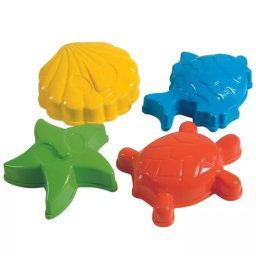 Set forme pentru nisip - animale marine, 4 piese