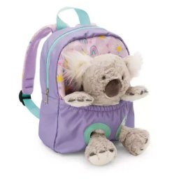 Nici: Rucsac cu pluș de koala - mov, 25 cm
